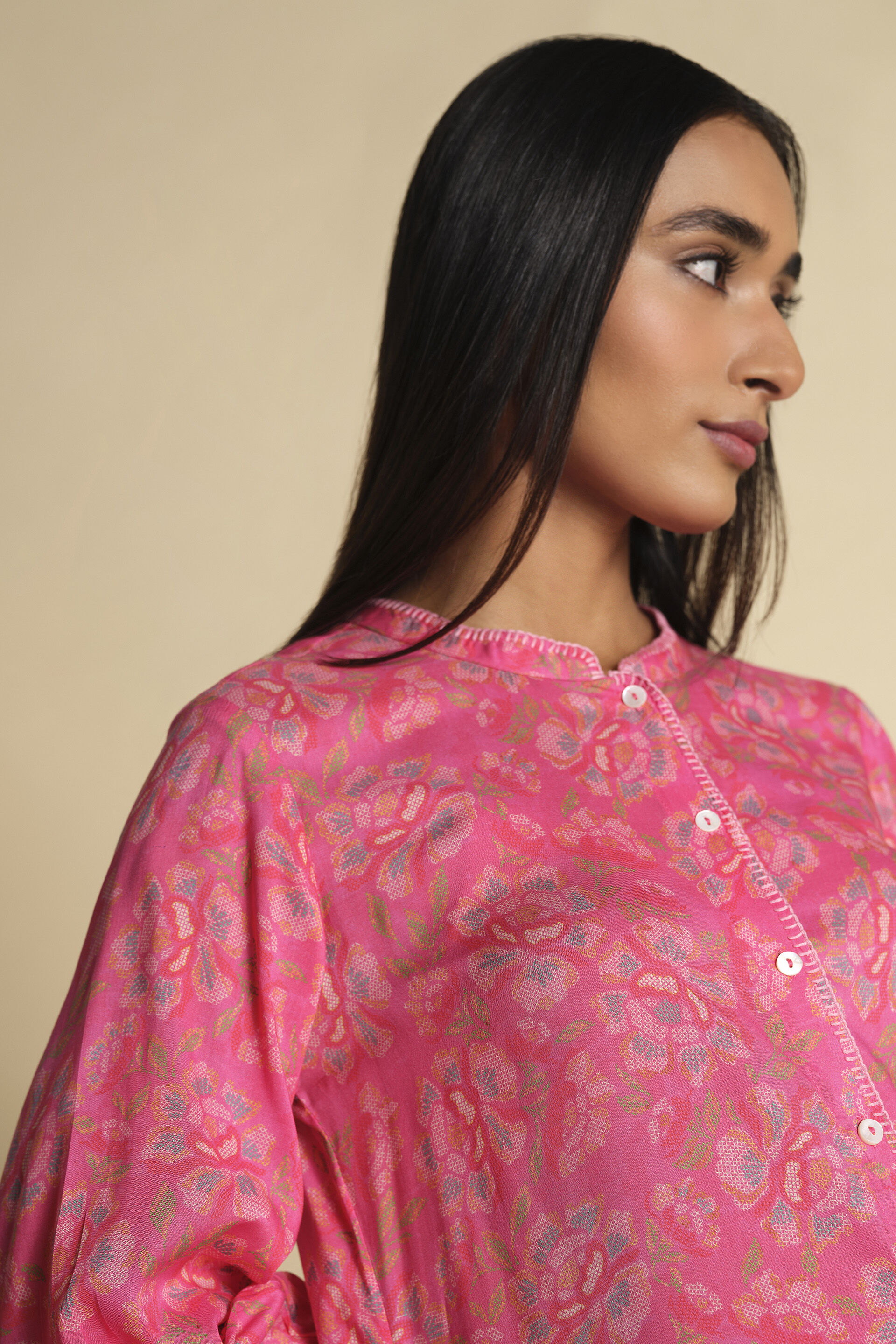 Phool Crush Co-ord, Pink, image 10